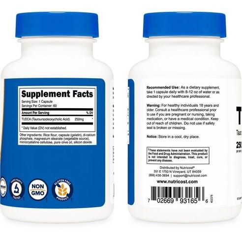 👑【iherb】Nutricost 牛磺熊去氧膽酸（TUDCA）250毫克 60粒❤️台灣現貨+預購❤️物流服務-細節圖4