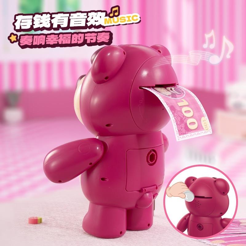 👑【正版】迪士尼 草莓熊 熊抱哥 存錢筒 雷標 存錢罐 儲蓄罐❤️台灣現貨+預購❤️盒裝美少女手辦動漫公仔雕像GK-細節圖2