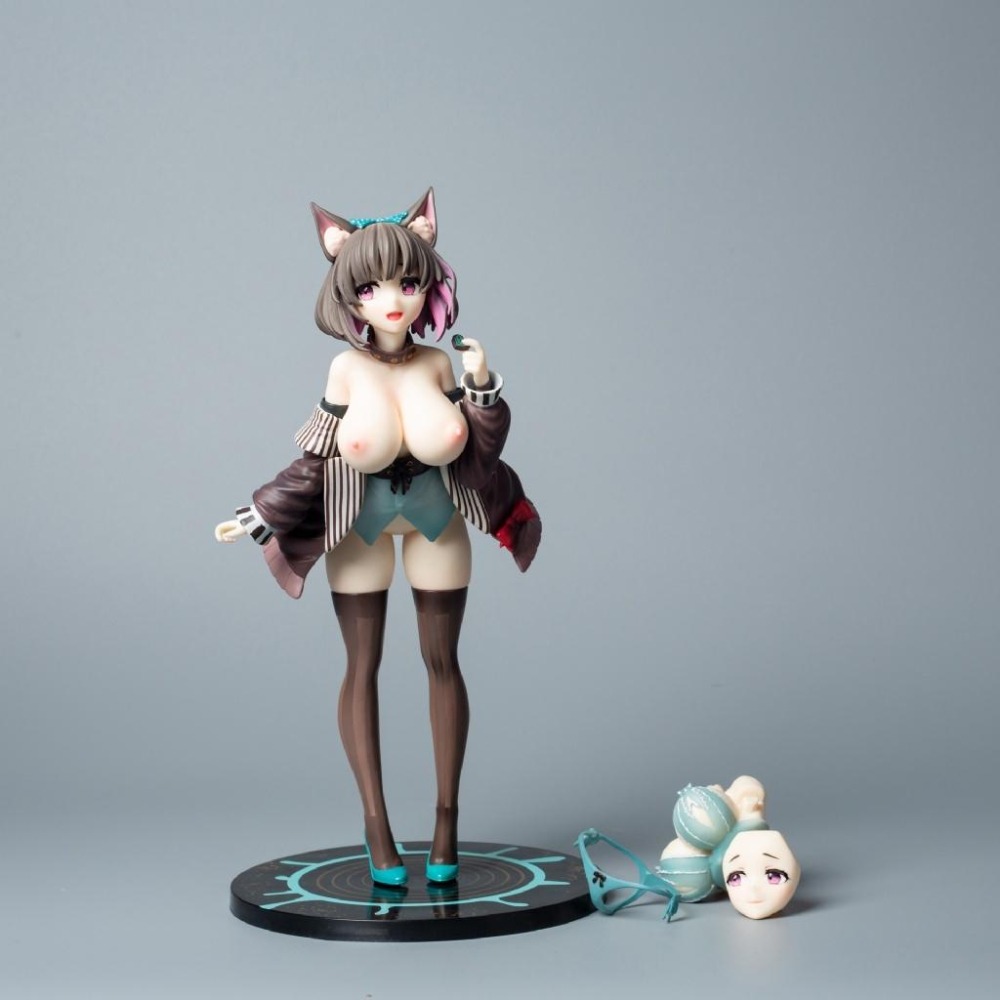 👑【港版】【漫翔廠】mauve 巧克力薄荷 貓耳娘 紳士款 硬胸❤️台灣現貨+預購❤️盒裝美少女手辦動漫公仔雕像擺件GK-細節圖2