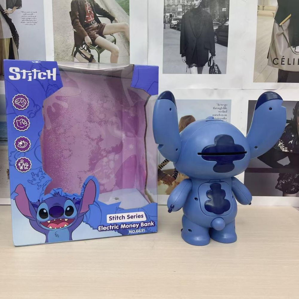 👑【港版】迪士尼 史迪奇存錢筒 星際寶貝 存錢罐 存錢筒❤️台灣現貨+預購❤️盒裝美少女手辦動漫公仔雕像GK-細節圖2