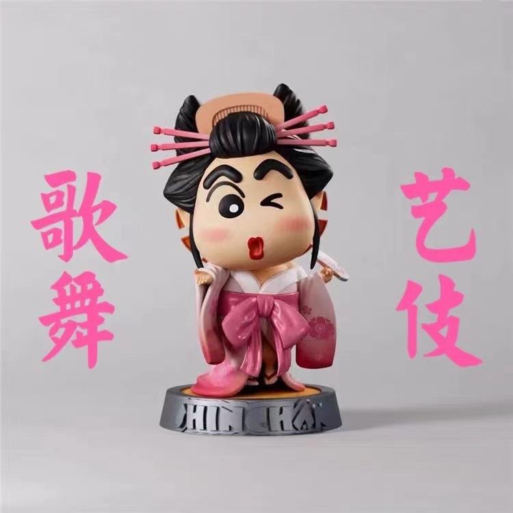 👑蠟筆小新👑環遊世界 功夫小新 藝妓小新 自由女神小新【港版】❤️台灣現貨❤️盒裝美少女手辦動漫公仔雕像GK-細節圖5