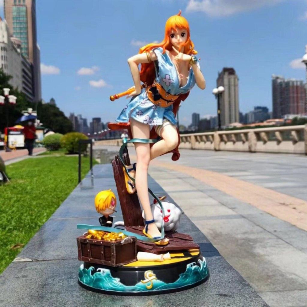 👑海賊王👑和之國 和服娜美 超大 真布衣【港版】❤️台灣現貨❤️盒裝美少女手辦動漫公仔雕像-細節圖3