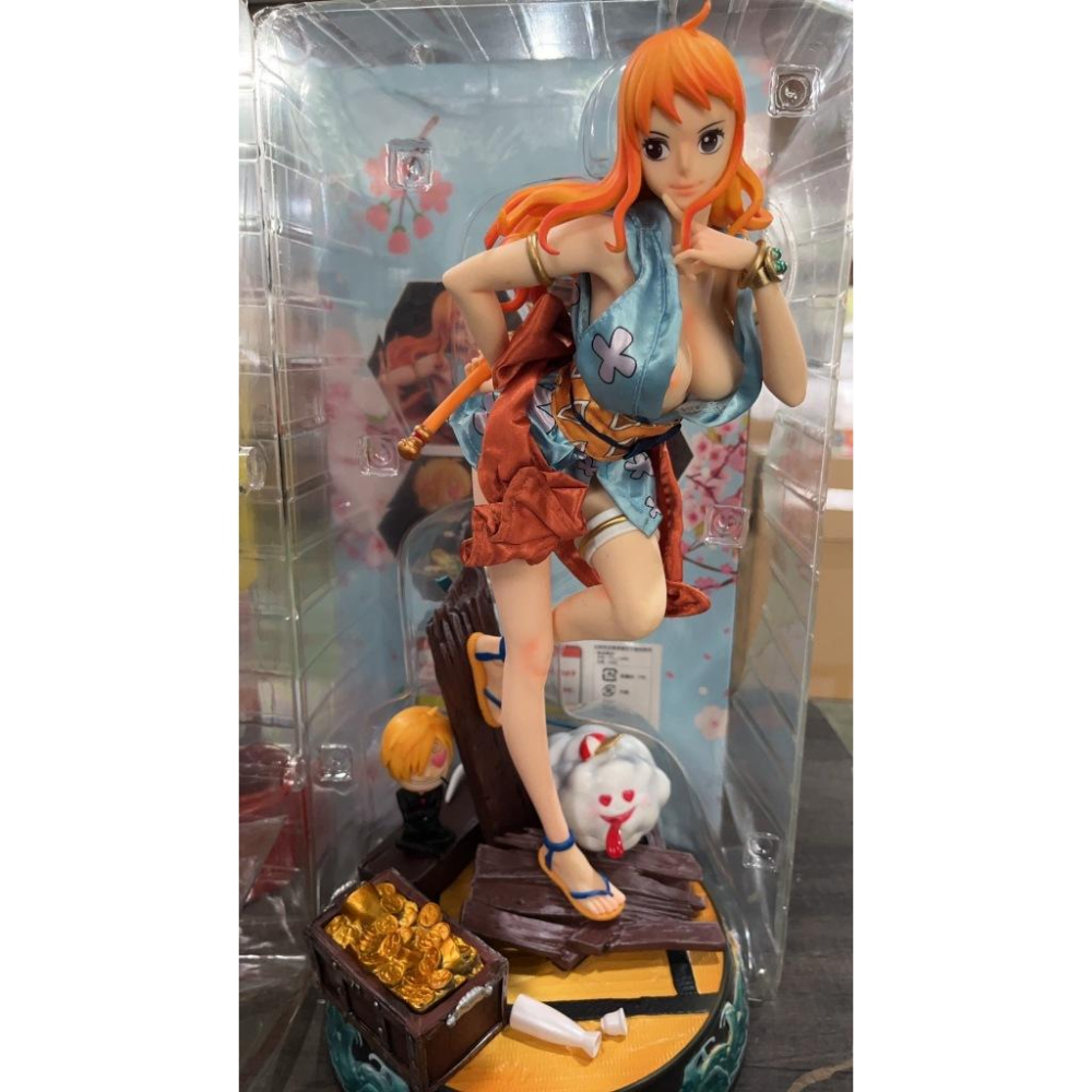 👑海賊王👑和之國 和服娜美 超大 真布衣【港版】❤️台灣現貨❤️盒裝美少女手辦動漫公仔雕像-細節圖5