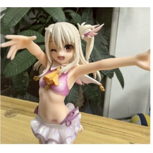 🌻台灣出🌻盒裝 Fate 魔法少女 伊莉雅 泳裝比基尼 PVC可愛美少女手辦動漫雕像GK機箱擺件制服客廳玄關玩-細節圖2
