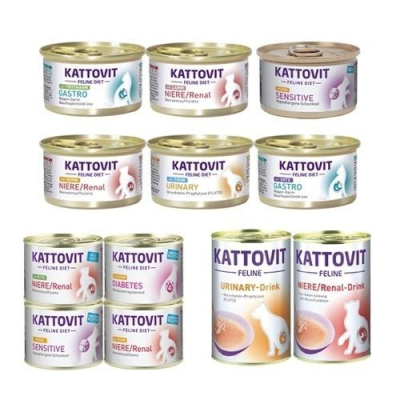 KATTOVIT 康特維 貓咪處方罐【單罐】營養肉汁 泌尿/腎臟/腸胃/火雞肉/雞肉/照顧糖尿病 貓罐頭『WANG』