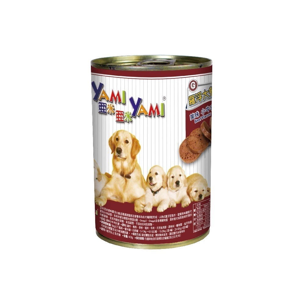 YAMI YAMI 亞米亞米 大角燒 羅浮大餐犬罐【單罐】400g 大罐 犬罐 狗罐頭『WANG』-細節圖5