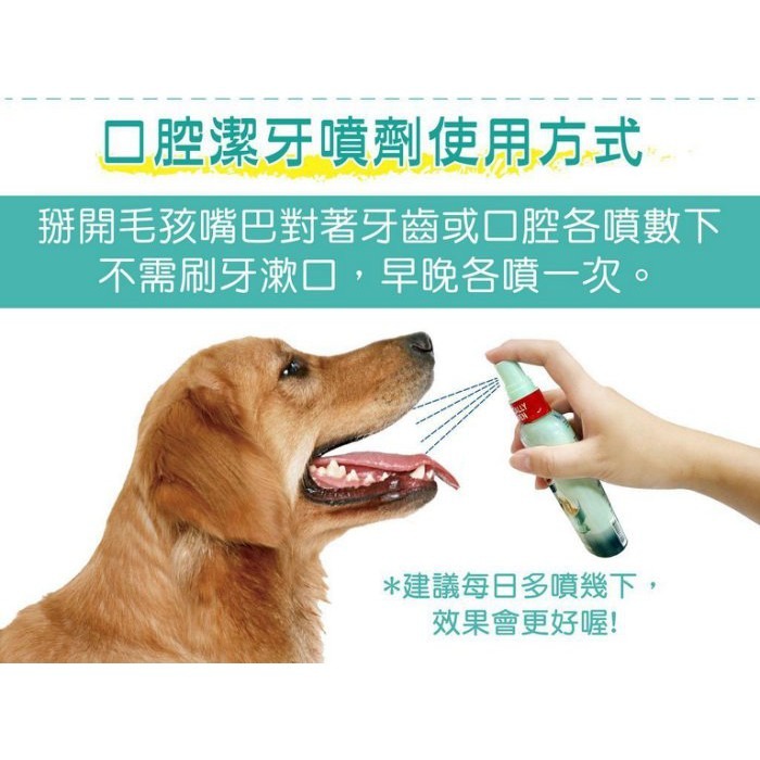 潔牙白 DENTAL FRESH 犬貓用-口腔潔牙噴劑 118ml 清潔牙齒 貓狗潔牙漱口水『WANG』-細節圖5