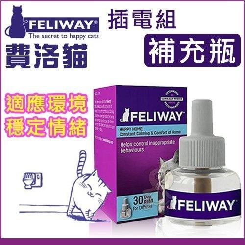 美國FELIWAY 貓咪費洛蒙 插電組/噴劑/多貓版插電組 補充瓶 貓用『WANG』-細節圖6