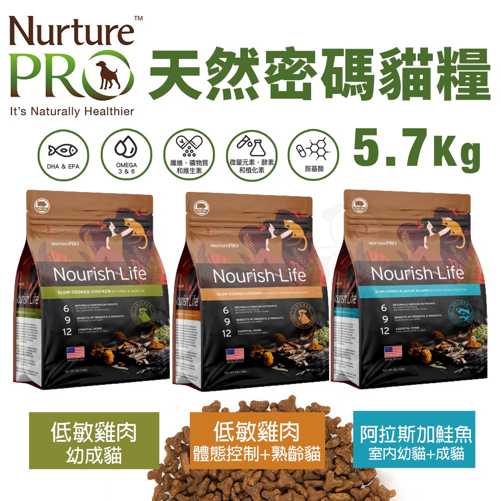 Nurture PRO 天然密碼 貓糧【免運】 1.8Kg-5.7Kg 幼成貓 室內幼貓 成貓 體控 熟齡貓『WANG』-細節圖7