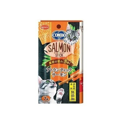 日本COMBO 北大西洋鮭魚點心棒 7條/包 貓零食『WANG』