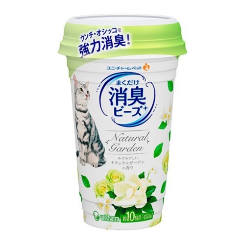 日本 Unicharm 嬌聯 貓砂盆消臭粒 450ml 室內芳香 貓砂芳香 芳香顆粒 去除尿味 除臭顆粒『WANG』-細節圖3