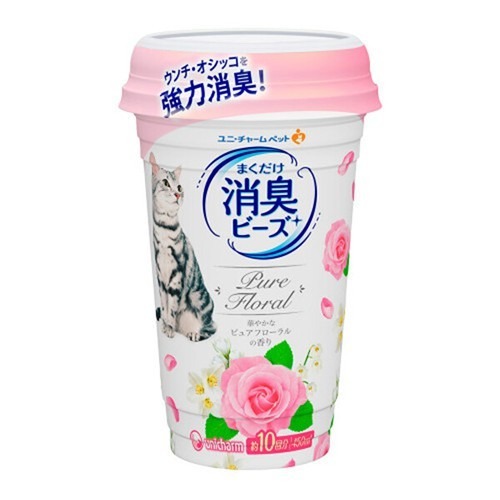 日本 Unicharm 嬌聯 貓砂盆消臭粒 450ml 室內芳香 貓砂芳香 芳香顆粒 去除尿味 除臭顆粒『WANG』-細節圖5