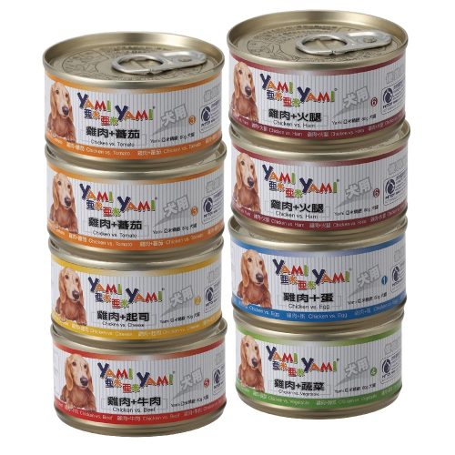 YAMI YAMI 亞米亞米 小金罐80g【24罐組】 提供愛犬成長發育所需均衡營養 狗罐頭『WANG』