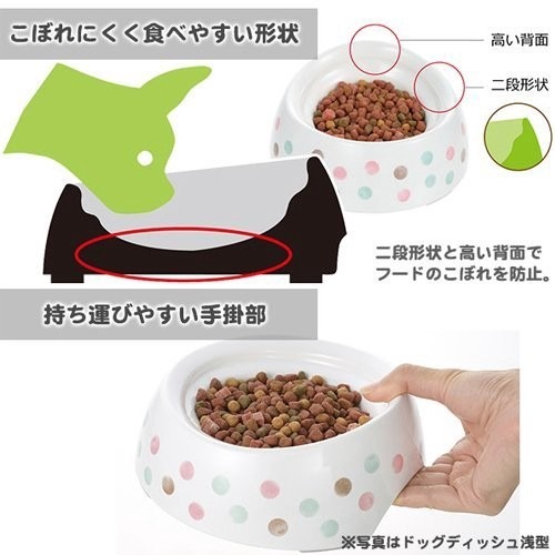 日本 Richell 特殊品種狗碗 SS/S/M淺型 深型 食物不外撒碗型 適合短鼻犬種使用 餐碗『WANG』-細節圖8