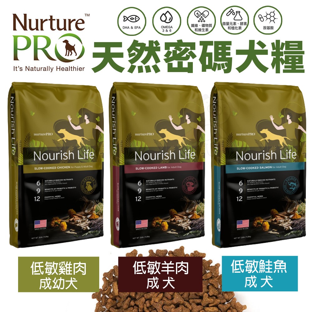 Nurture PRO 天然密碼 犬糧1.8kg-11.8kg【免運】幼成犬 成犬 低敏羊肉 鮭魚 雞肉『WANG』-細節圖5