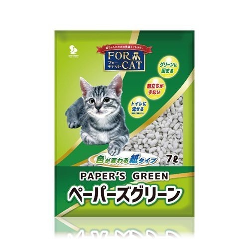 日本製 FOR CAT 變色凝結紙貓砂 6.5L-7L【單包/6包組免運】凝結力優 快速吸收 貓砂『WANG』-細節圖4