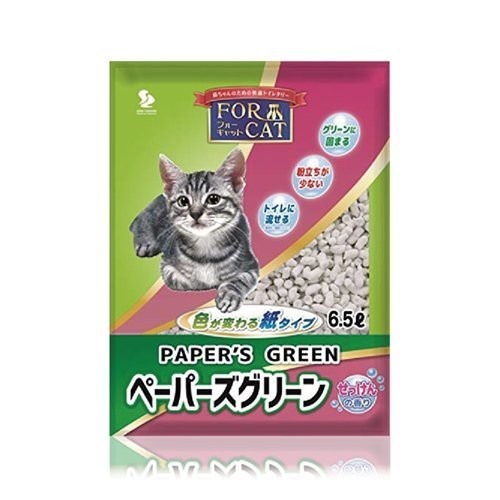日本製 FOR CAT 變色凝結紙貓砂 6.5L-7L【單包/6包組免運】凝結力優 快速吸收 貓砂『WANG』-細節圖5