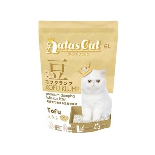 Aatas cat 加冕貓豆腐砂 6L【單包/6包組免運】 快速牢固的結塊 多種香味可選 貓砂『WANG』-細節圖3