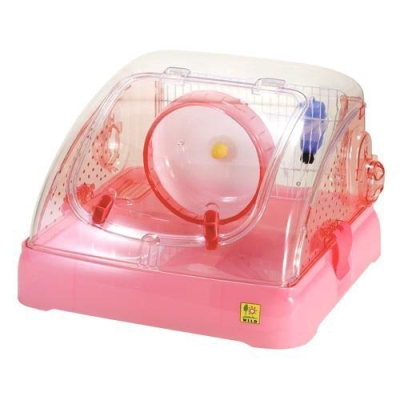 日本SANKO 鼠e屋(粉紅色)C01(淺藍色)C02 透明大門設計 超大靜音滾輪 鼠籠【免運】『WANG』