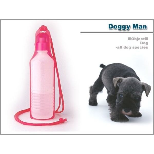 Doggy man 犬貓用機能型外出便利水壺/飲水器M 500ml - 藍色 / 粉紅色『WANG』-細節圖4