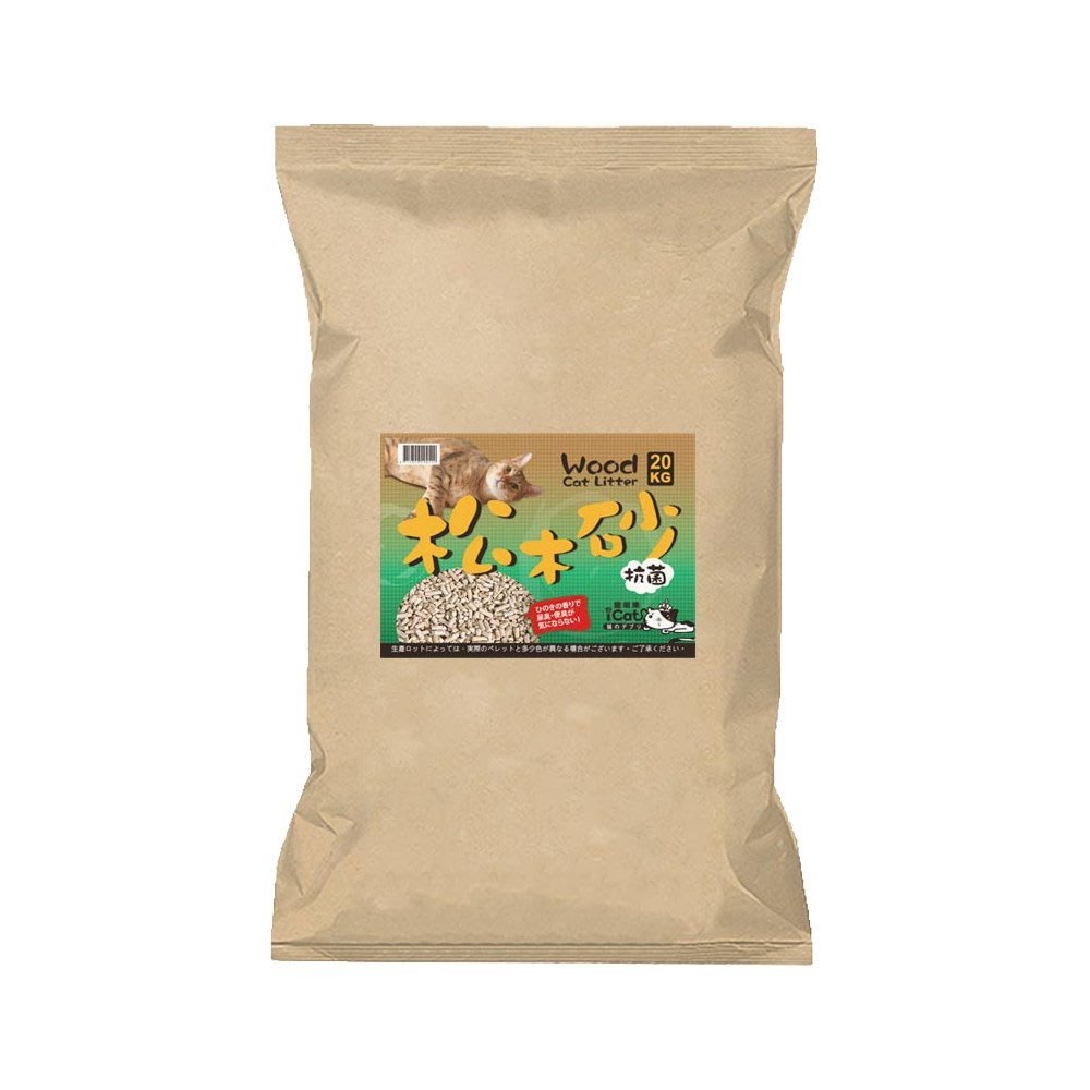 寵喵樂 台灣現貨【4包組免運+送飼料】天然崩解式松木砂 20kg 松木砂 貓砂『WANG』-細節圖2