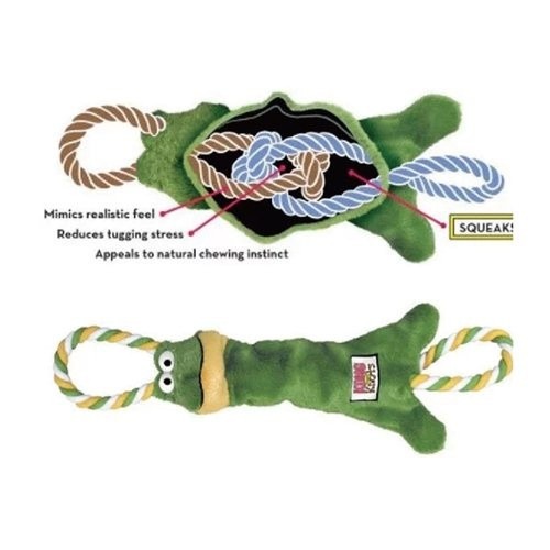 美國 KONG 狗玩具 繩結拉扯玩具 軟軟繩結 繩結補丁熊 繩結絨毛拉扯玩具『WANG』-細節圖9