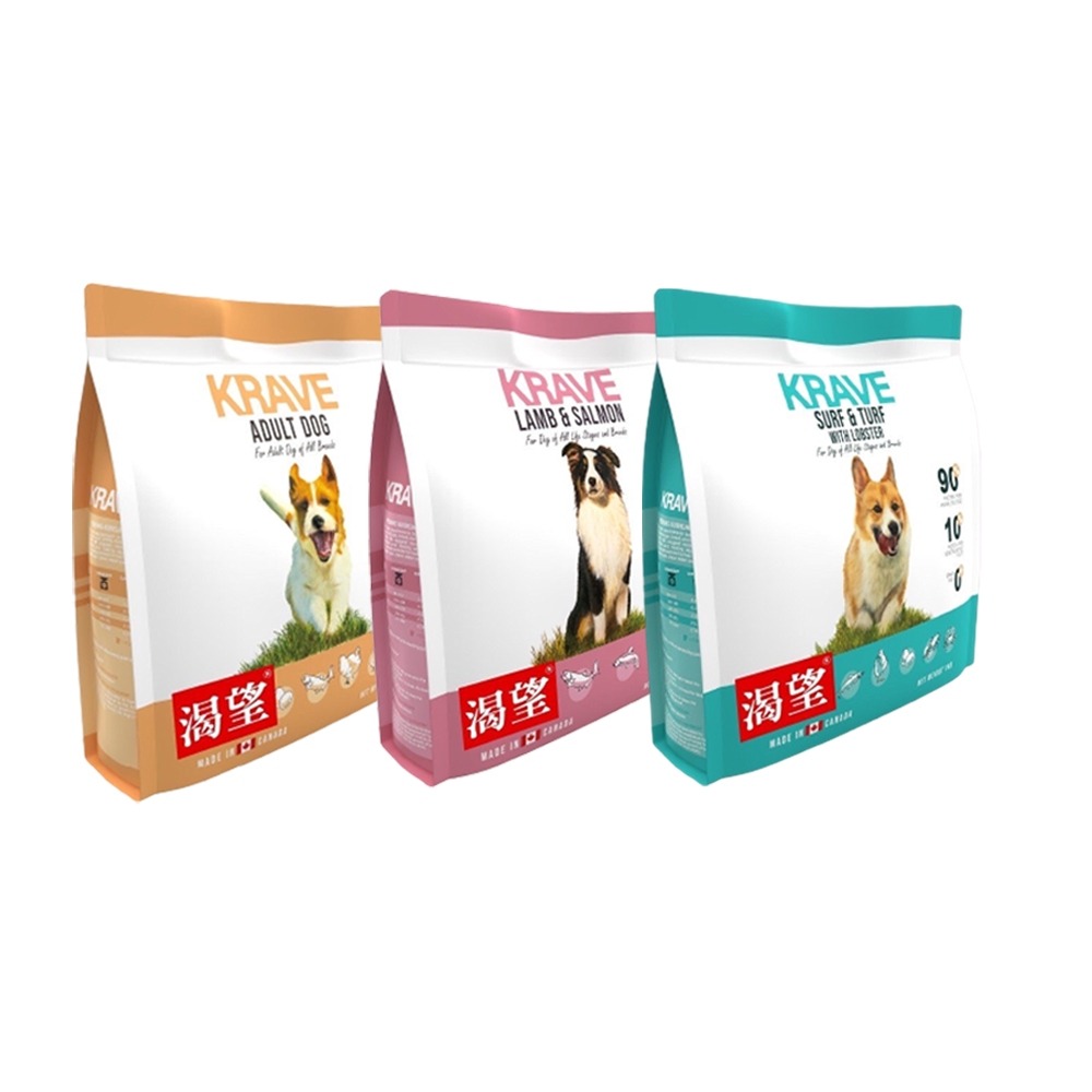 KRAVE 渴望 無穀狗飼料 1kg 成犬 犬糧 新配方新包裝 加拿大進口 犬糧『WANG』-細節圖2