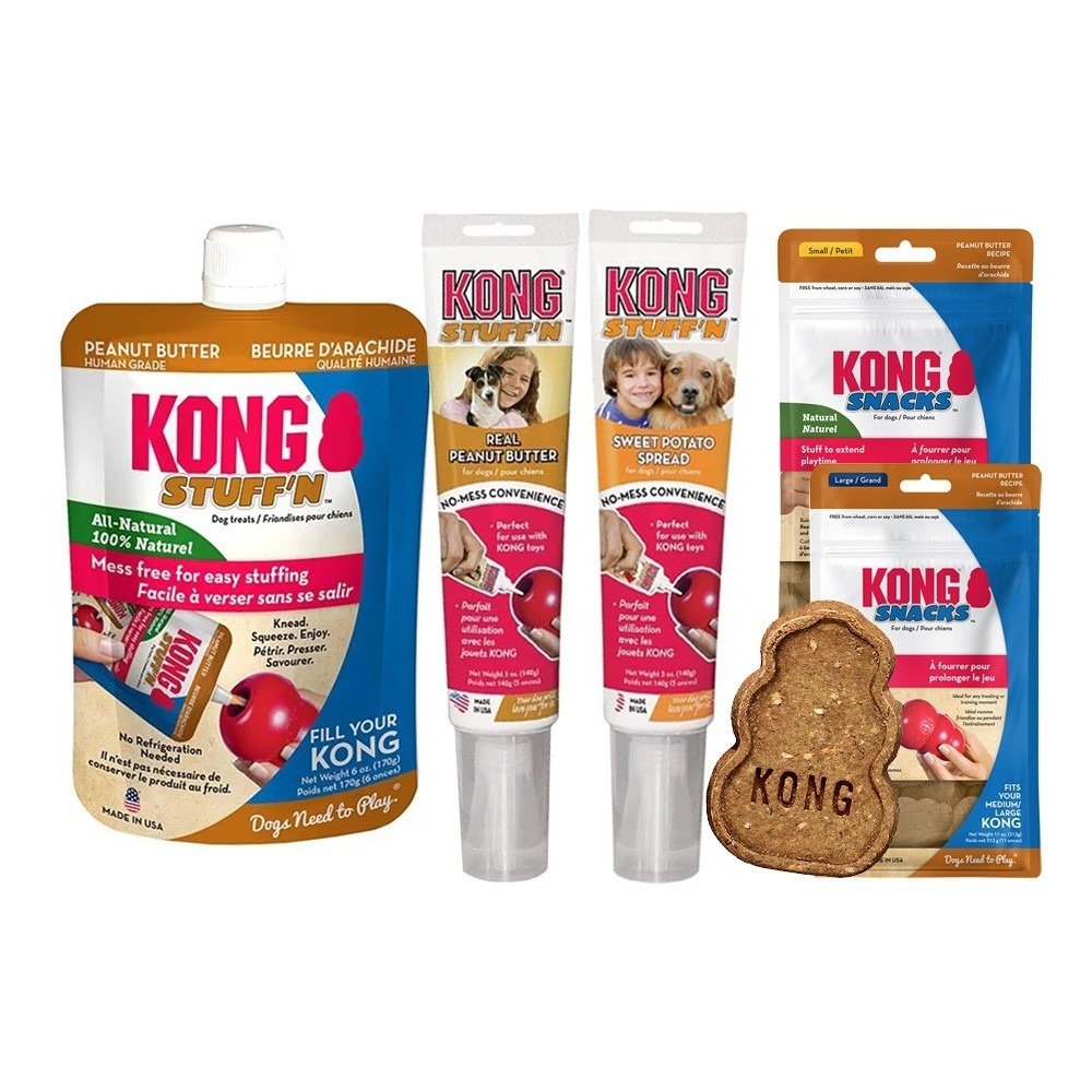 美國 KONG 美味花生醬系列 真的是花生醬 形狀餅乾 可搭配 KONG益智玩具系列 狗零食『WANG』-細節圖2