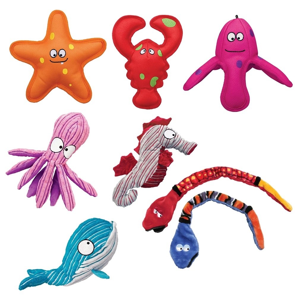 美國 KONG 大肚肚浮水玩具 大眼白目海底 海底世界 愛講話彩色蛇 有啾啾聲 狗玩具『WANG』-細節圖2