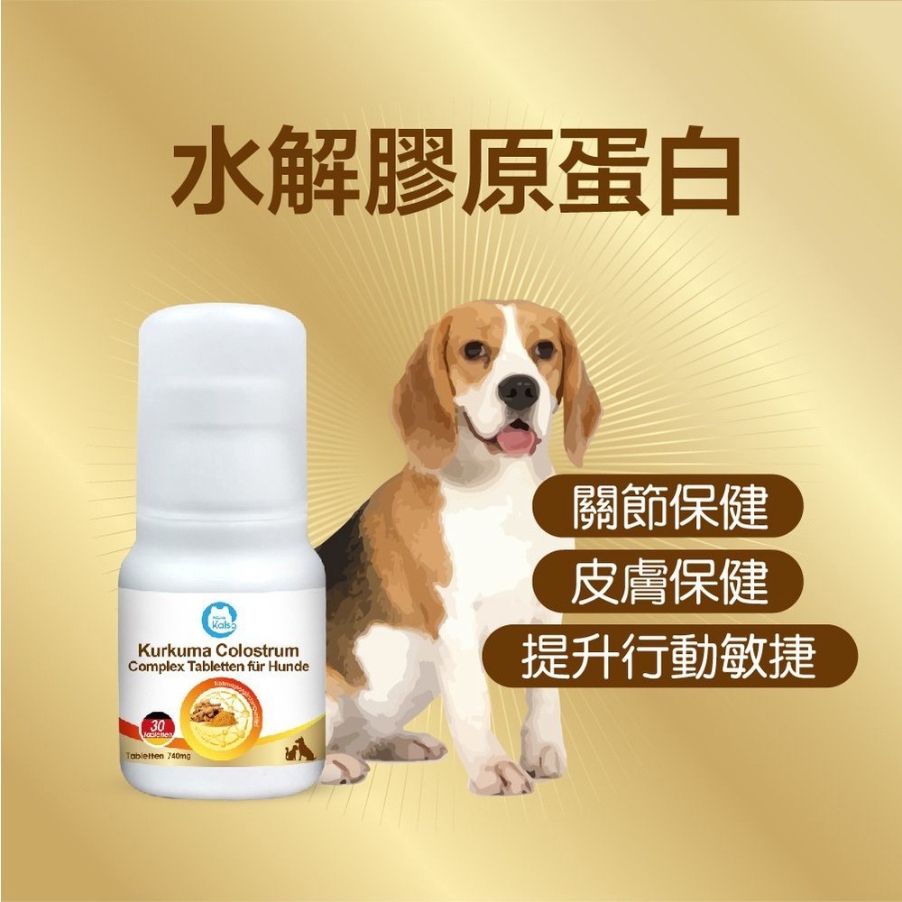 德國 Kalso 科德司 寵物薑黃牛初乳複合錠 30錠【免運】 維持自然抵抗力 優質德國進口 全齡犬適用『WANG』-細節圖5