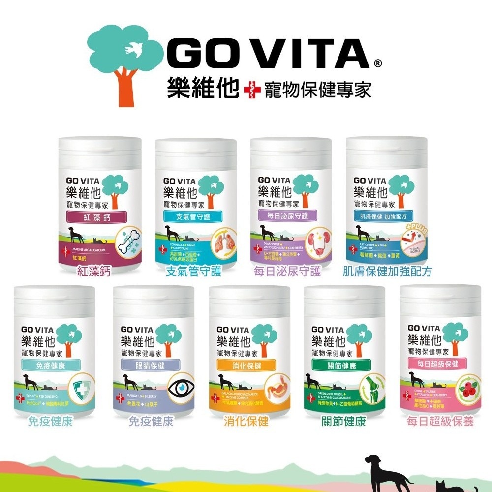 GO VITA 樂維他 寵物保健專家系列 每日保養/免疫提升/消化保健/眼睛保健/關節保健 紅藻鈣『WANG』-細節圖2