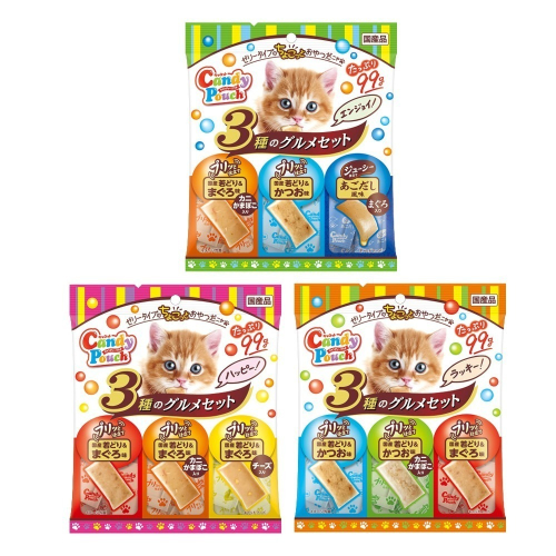 日本 Candy Pouch 貓一口肉凍 綜合貓零食 3gx33包 一口吃貓點心 肉凍 貓零食『WANG』