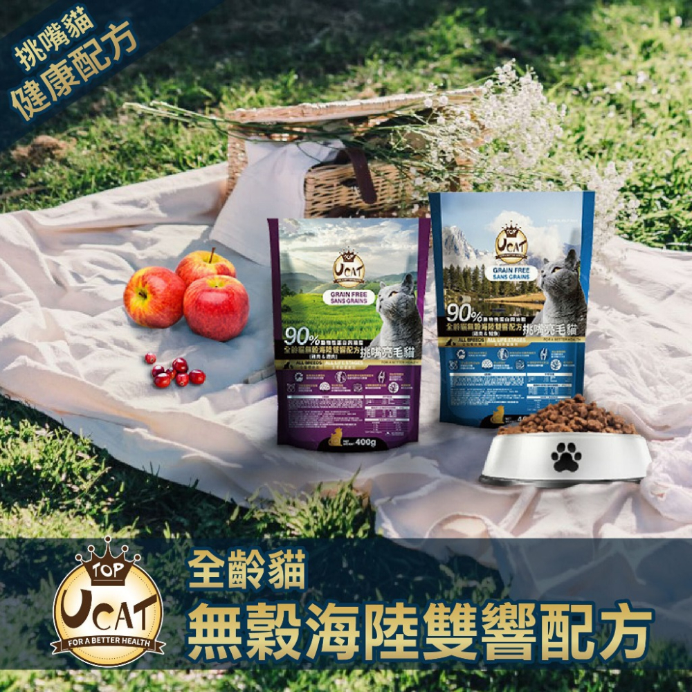 UCAT 天然無穀全齡貓 2kg-6Kg｜雞肉&鮭魚 挑嘴亮毛配方 無穀貓糧 貓乾糧 貓飼料『WANG』-細節圖3