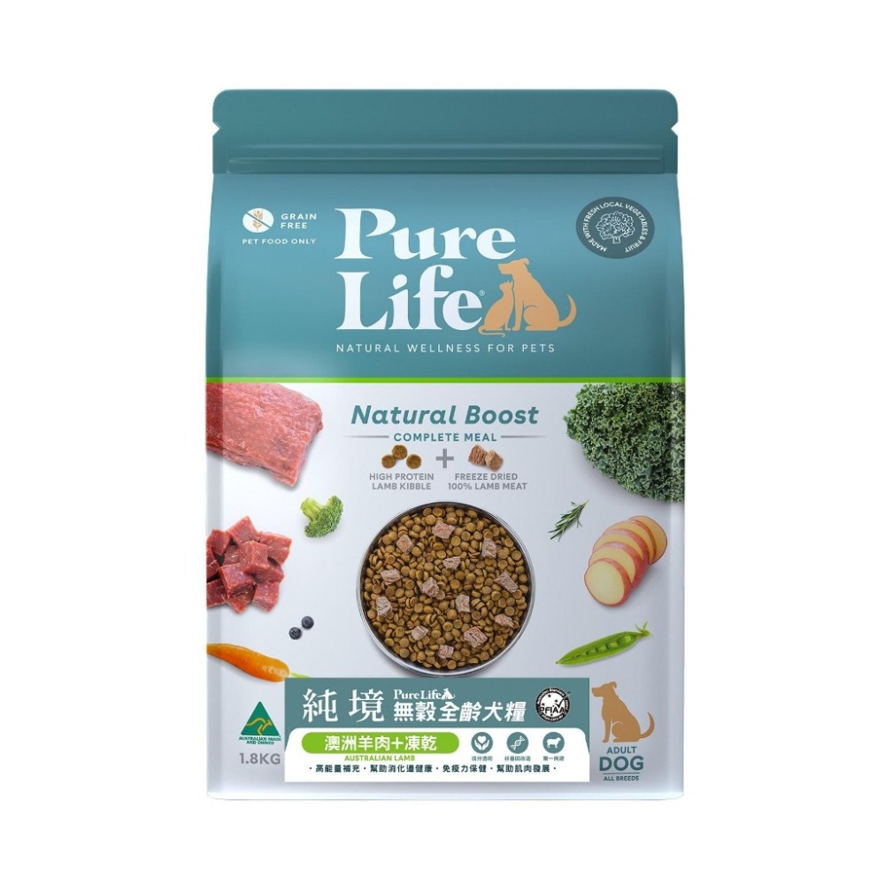 PureLife 純境 無穀犬糧 中大包 凍乾飼料 犬糧 犬凍乾 成犬 幼犬 全齡犬 凍乾 狗飼料『WANG』-細節圖8