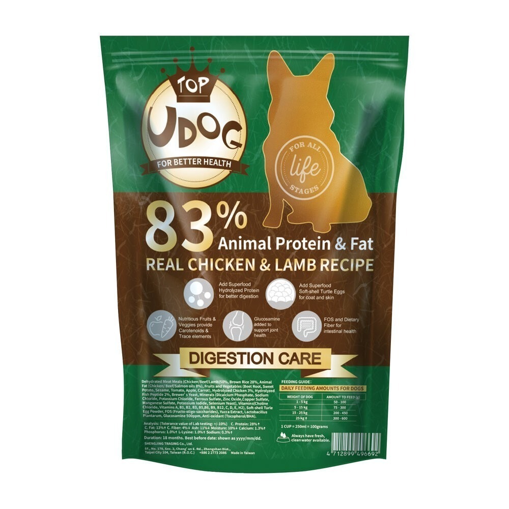 UDOG 全齡犬 2kg 田園遨遊(雞羊雙拼)｜草原盛宴(牛羊雙拼) 犬糧 狗飼料『林口旗艦店』-規格圖7