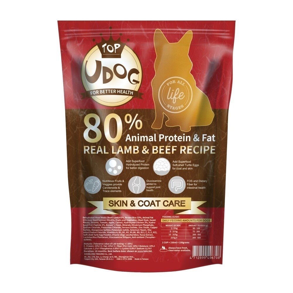 UDOG 全齡犬 2kg 田園遨遊(雞羊雙拼)｜草原盛宴(牛羊雙拼) 犬糧 狗飼料『林口旗艦店』-規格圖8