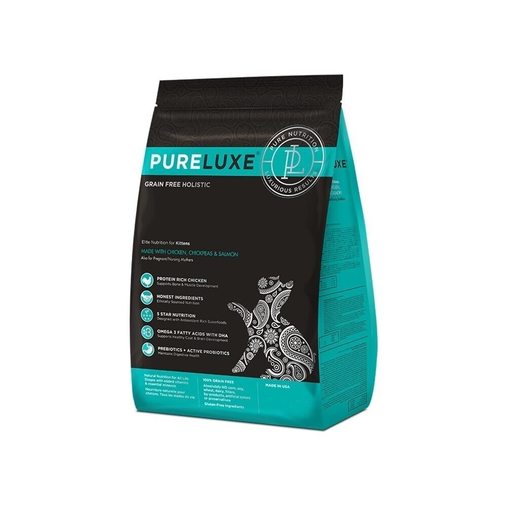 PureLUXE 美國純華 天然無穀貓糧 400g 成幼貓/室內貓/長毛貓/高齡低卡貓 低GI 低敏配方『林口旗艦店』-規格圖6