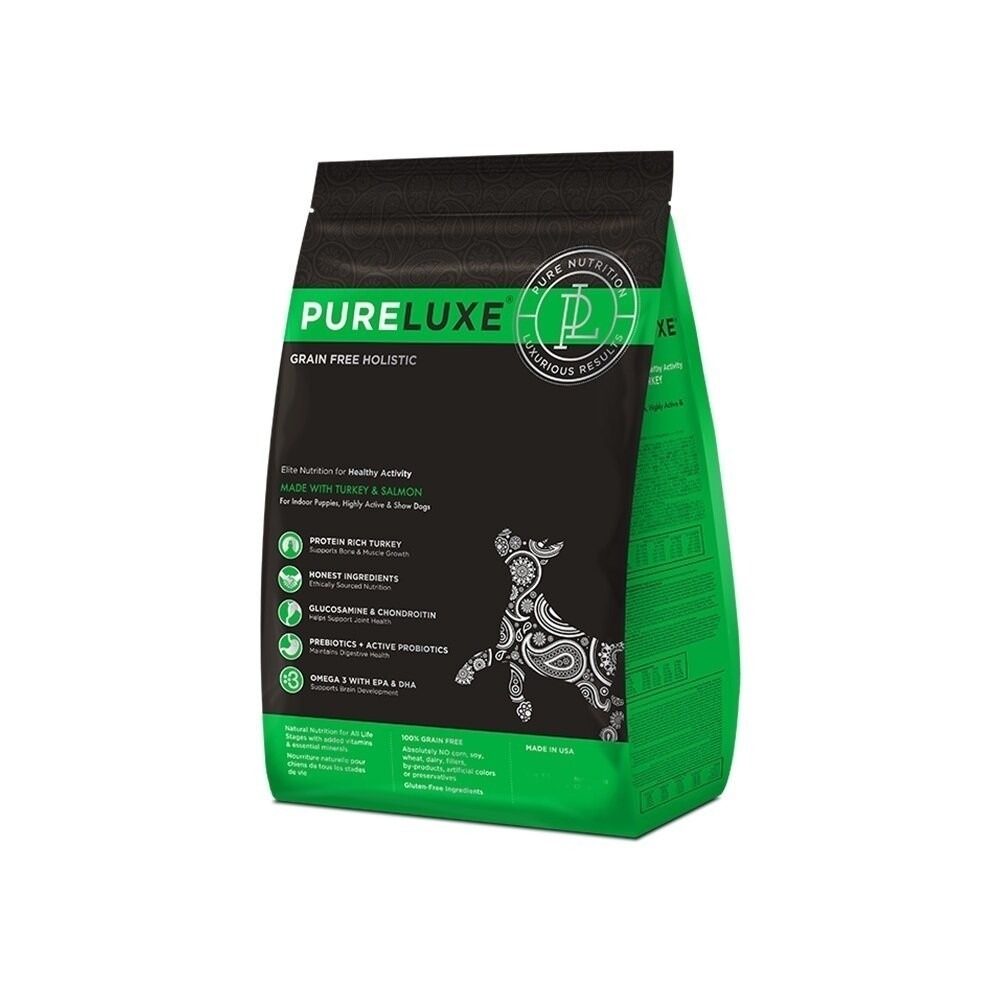 【買大送小/免運】PureLUXE 美國純華 天然無穀犬糧 22LB 成犬/高齡犬/室內幼犬/小型犬『林口旗艦店』-規格圖8