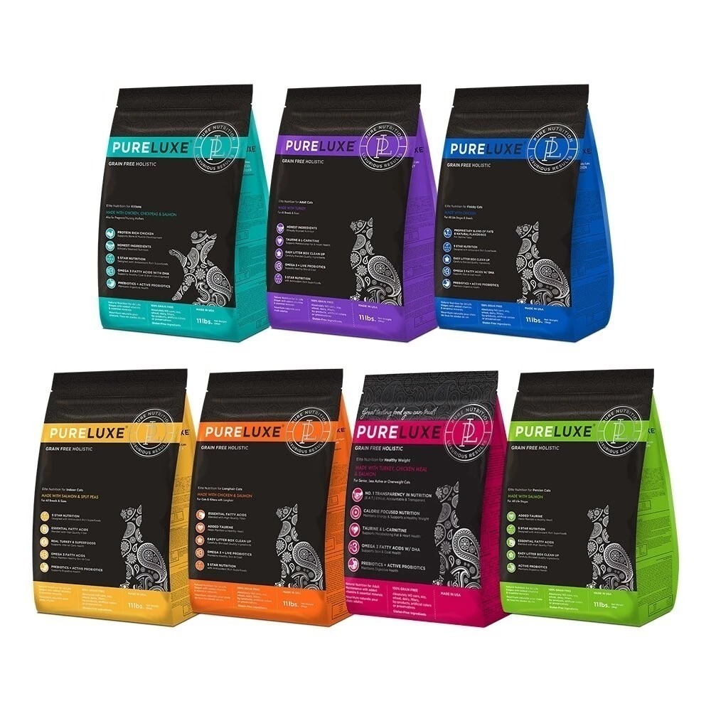 美國 PURELUXER 純華 無穀貓糧 3.3LB【免運】成幼貓/室內貓/長毛貓/高齡貓/扁臉貓『林口旗艦店』-細節圖2