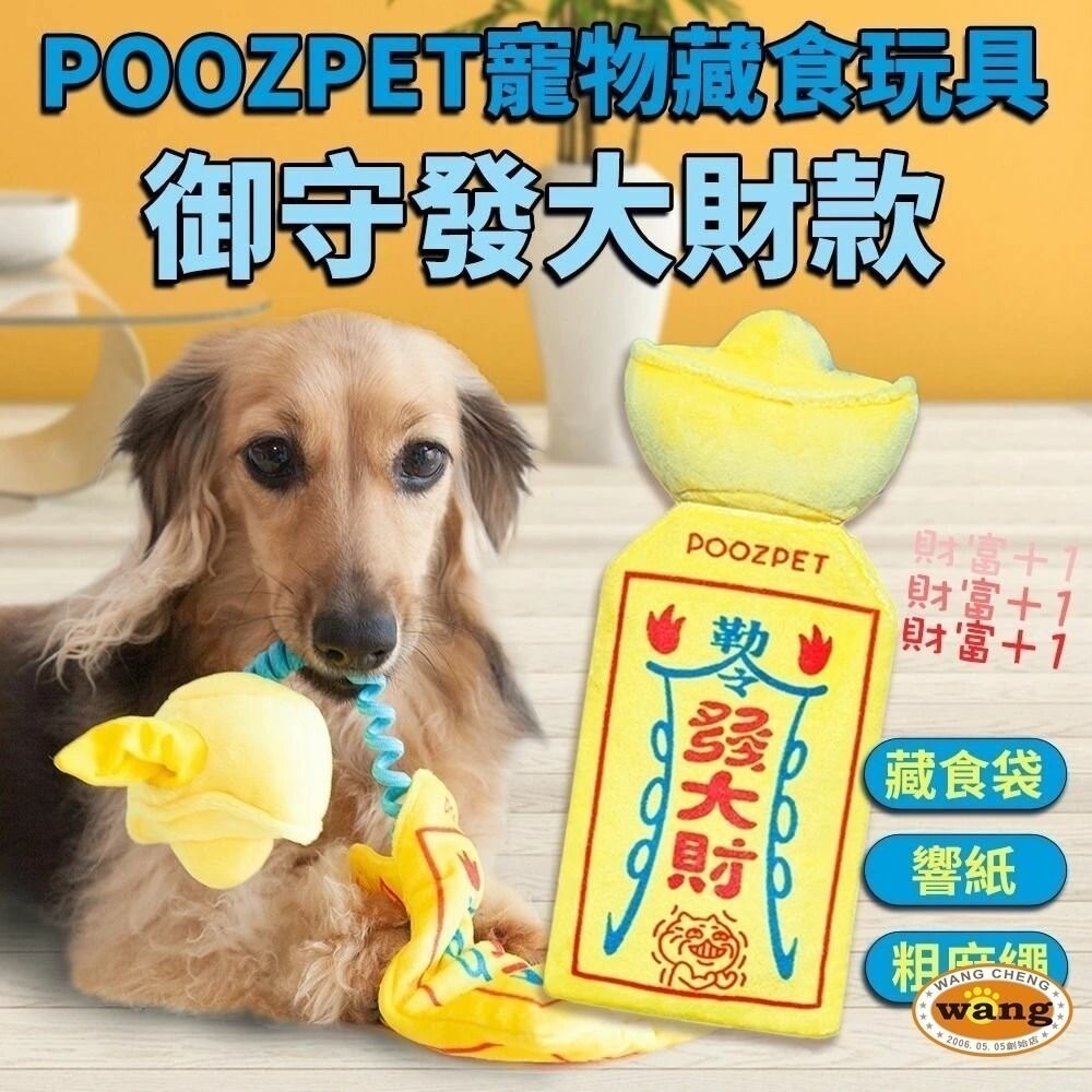 【現貨】POOZPET 寵物藏食玩具 禦守發大財款 | 禦守龍華富貴(紅色)加贈春聯 | 懸掛式逗貓棒 『林口旗艦店』-細節圖6