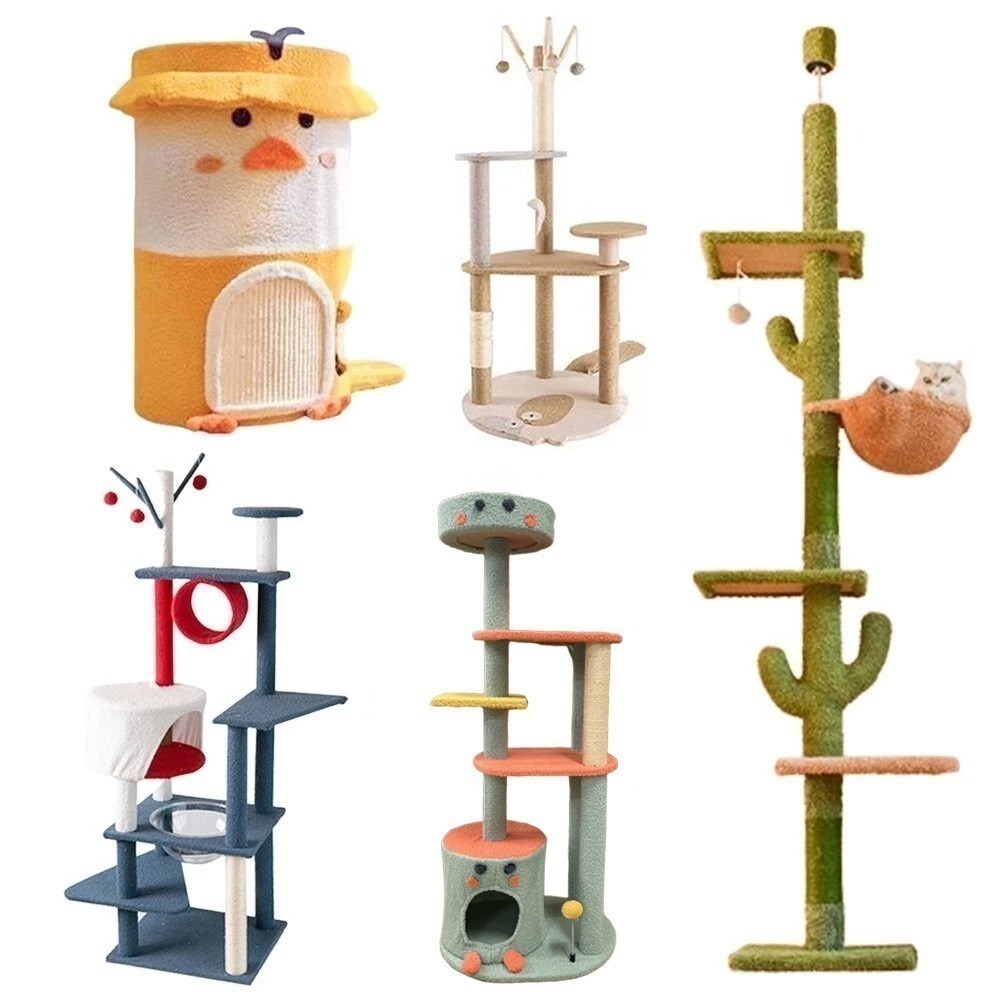icat 寵喵樂 貓跳台 | 可愛 小鴨 恐龍 仙人掌 富士 多功能貓爬架 貓抓板 貓抓柱 貓窩 貓架『林口旗艦店』-細節圖2