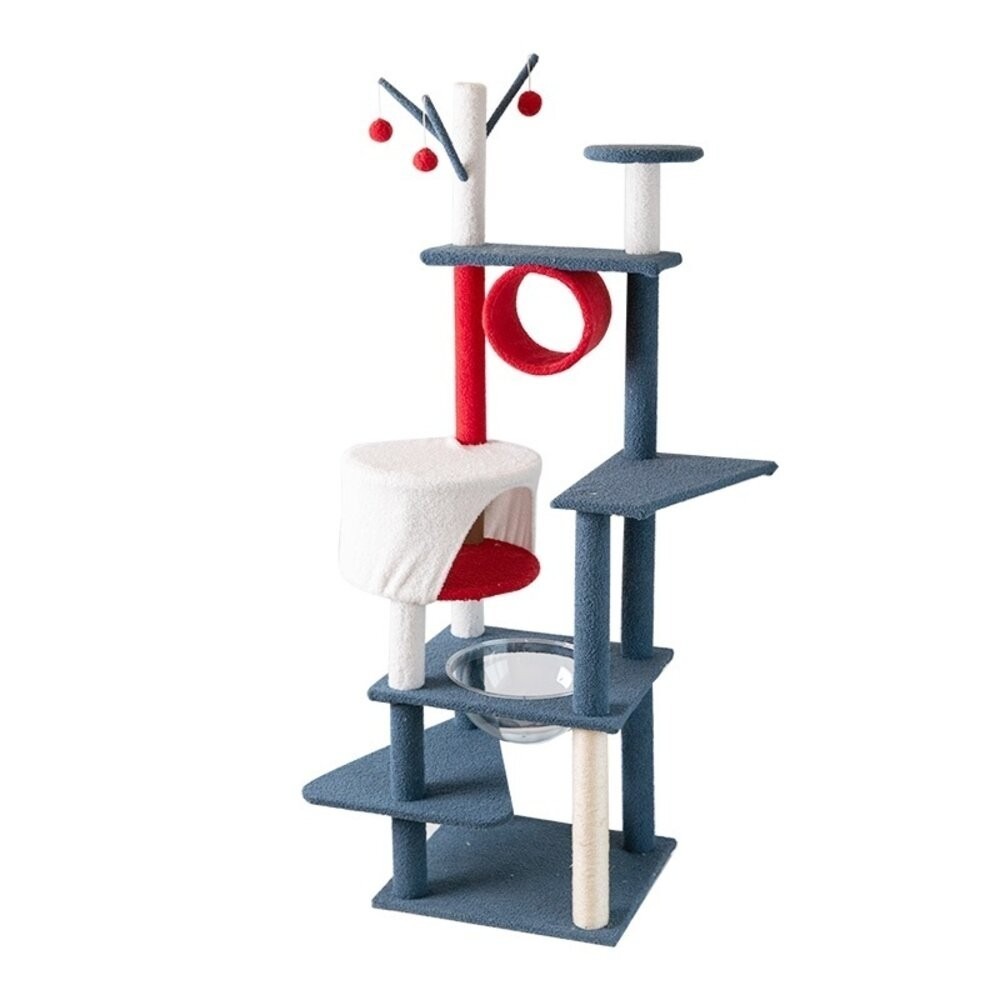 icat 寵喵樂 貓跳台 | 可愛 小鴨 恐龍 仙人掌 富士 多功能貓爬架 貓抓板 貓抓柱 貓窩 貓架『林口旗艦店』-規格圖11