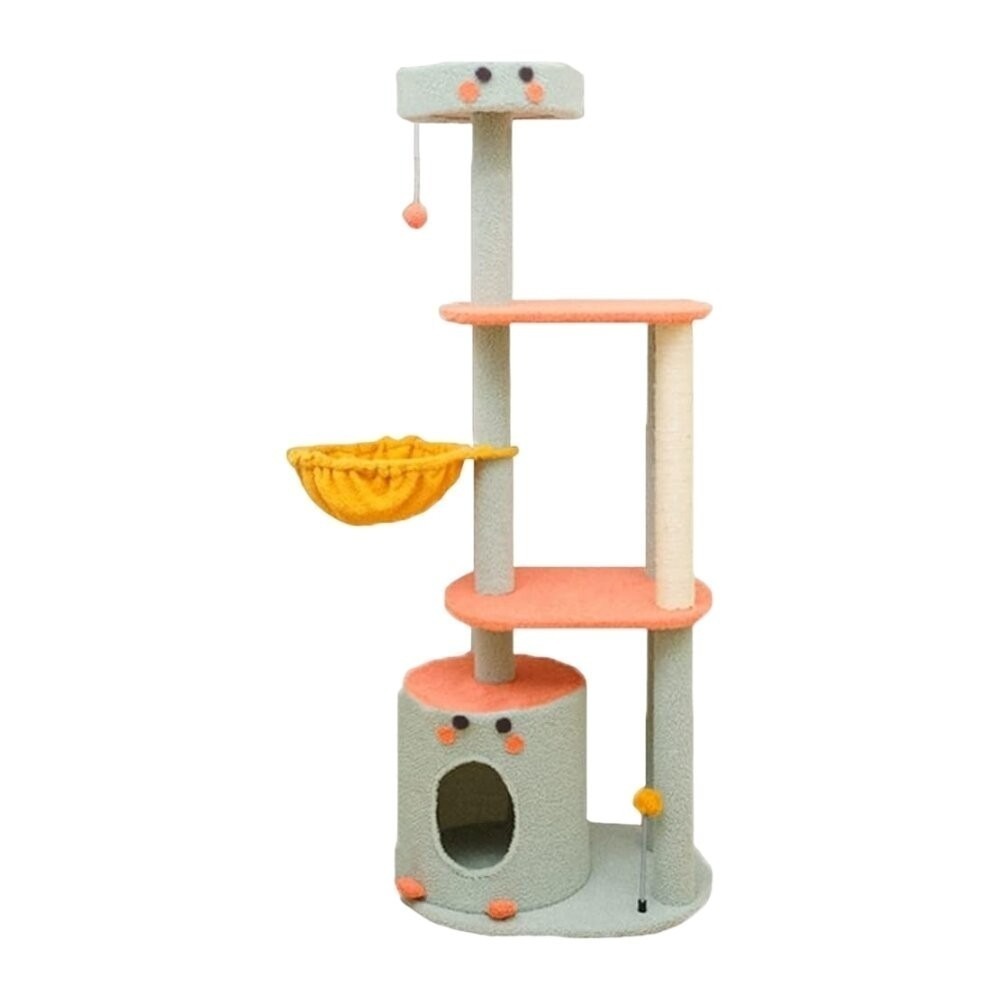 icat 寵喵樂 貓跳台 | 可愛 小鴨 恐龍 仙人掌 富士 多功能貓爬架 貓抓板 貓抓柱 貓窩 貓架『林口旗艦店』-規格圖11