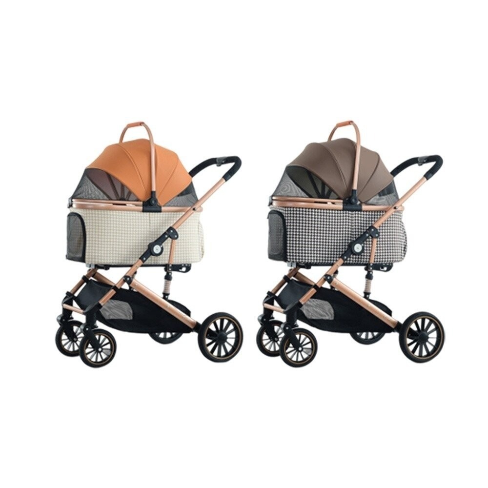 【免運】BND中型寵物減震推車 外出寵物車 車包分離 可折疊 大推車 寵物推車 BNDC303L『林口旗艦店』-細節圖3