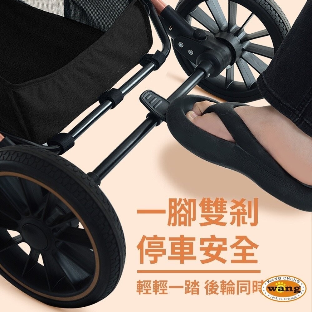 【免運】BND中型寵物減震推車 外出寵物車 車包分離 可折疊 大推車 寵物推車 BNDC303L『林口旗艦店』-細節圖7