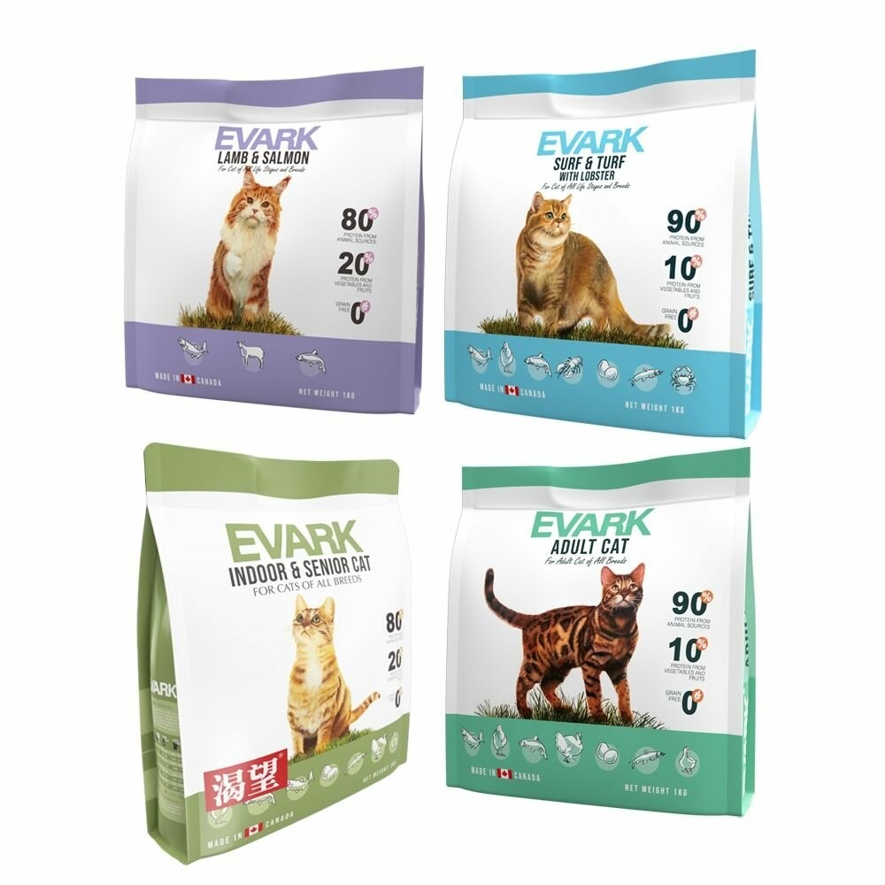 EVARK 渴望  無穀貓飼料 2kg【免運】鮮雞 海陸龍蝦 羊肉鮭魚 室內高齡貓 無榖貓 貓糧『林口旗艦店』-細節圖2