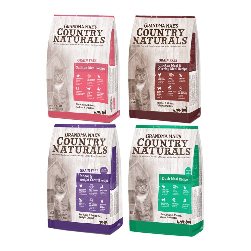 GRANDMA MAES 梅亞奶奶 天然寵糧貓糧1Kg-2.7KG 低敏無榖 鮭魚 雞肉 化毛 貓飼料『林口旗艦店』-細節圖2