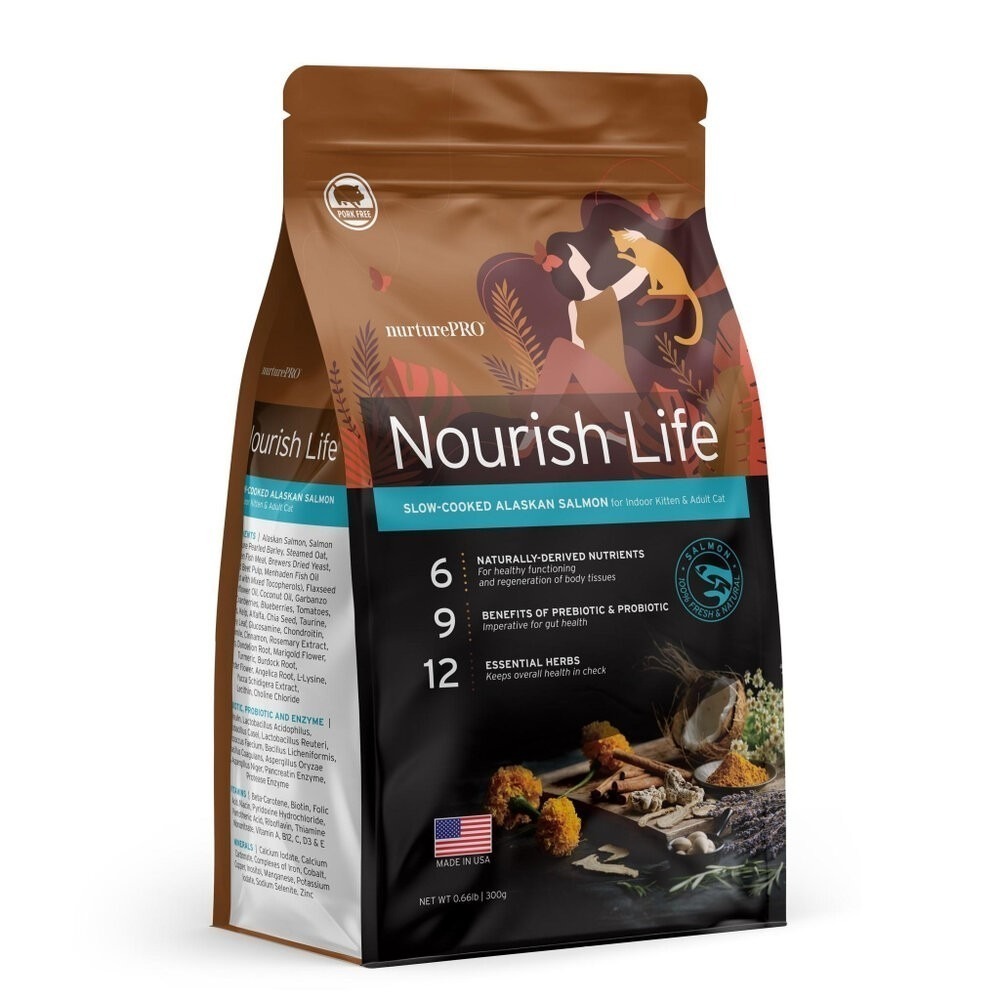 Nurture PRO 天然密碼 貓糧 300g 幼成貓 室內幼貓 成貓 低敏雞肉『林口旗艦店』-規格圖5