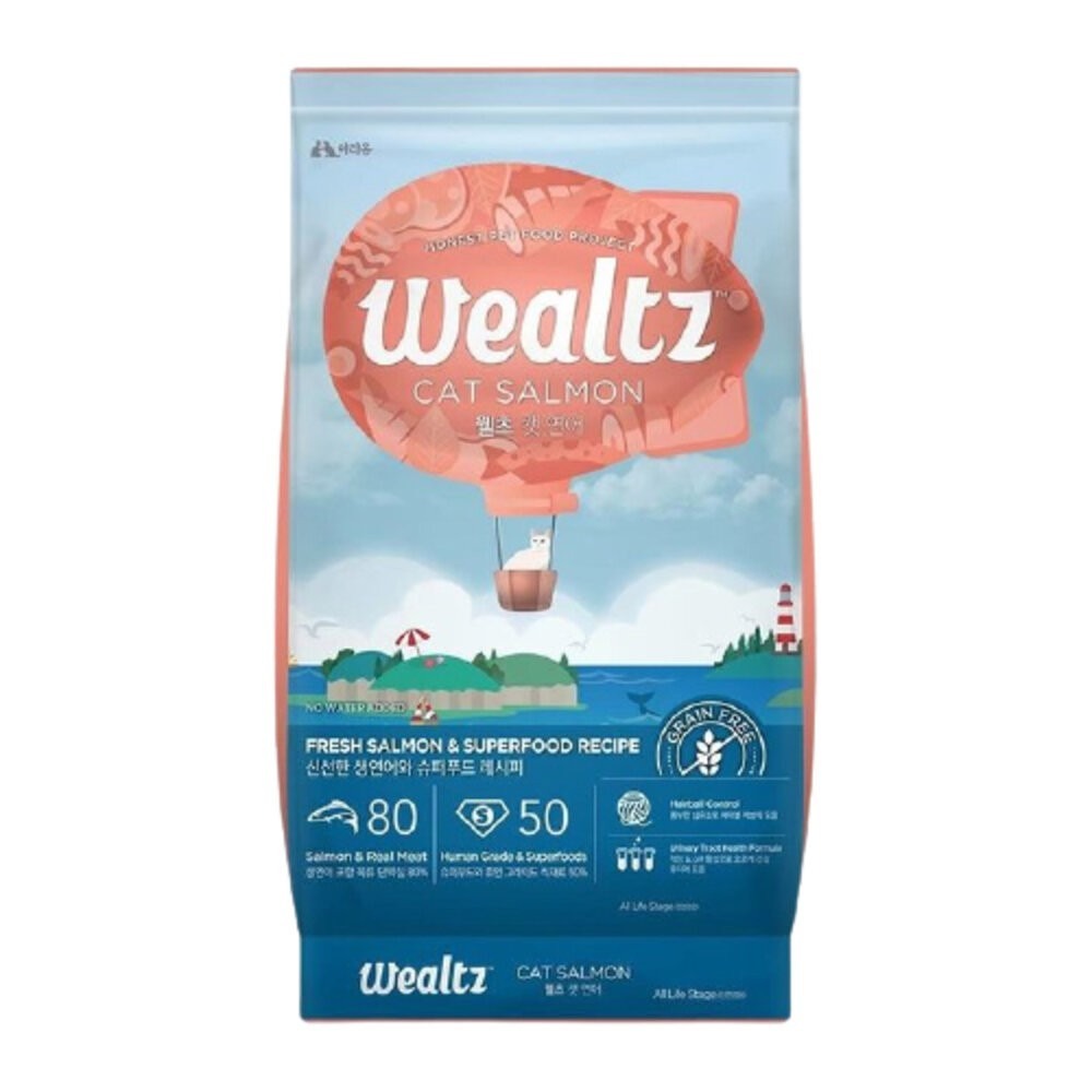 Ｗealtz 維爾滋 天然無穀寵物貓糧 300g 夾鏈獨立包 韓國品牌 幼成貓 全齡貓 化毛貓 低脂貓『林口旗艦店』-規格圖6