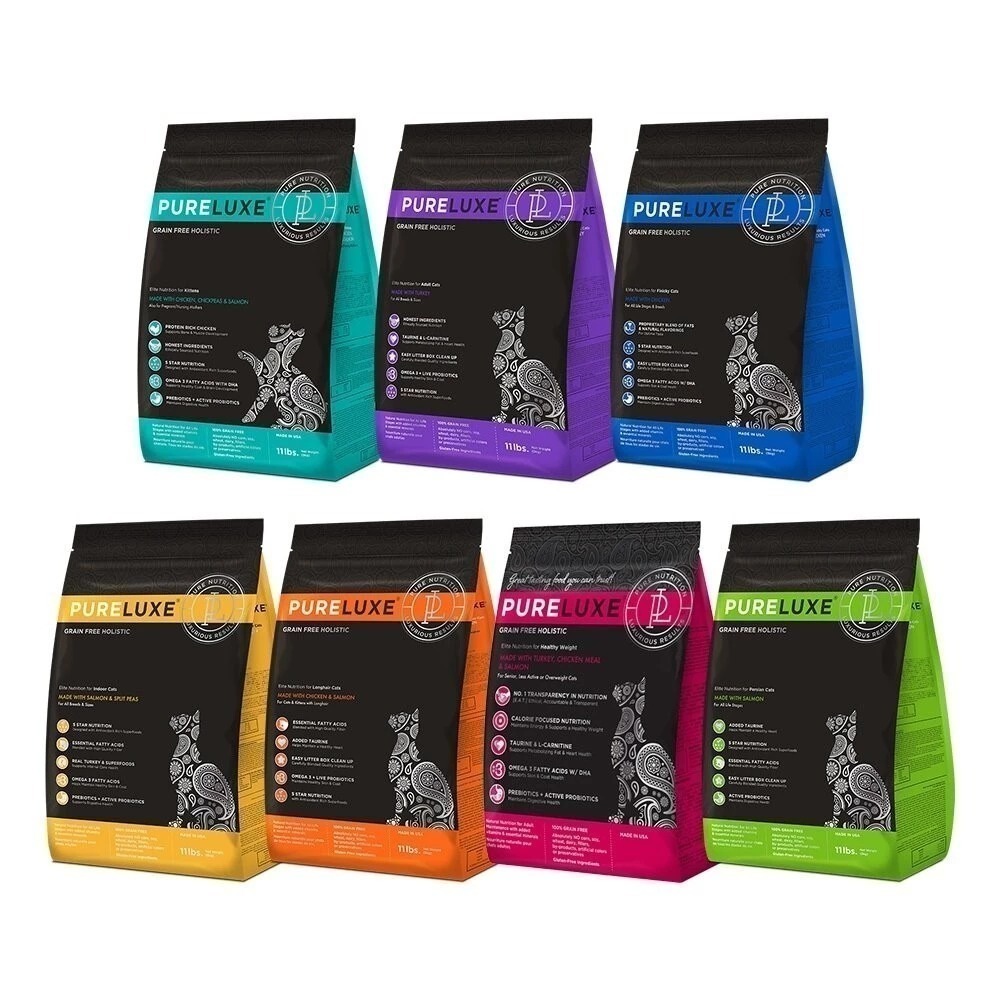美國 PURELUXER 純華 貓糧 11磅 類orijen 無穀高蛋白 全齡貓 貓乾糧 貓主食 貓飼料『林口旗艦店』-細節圖3